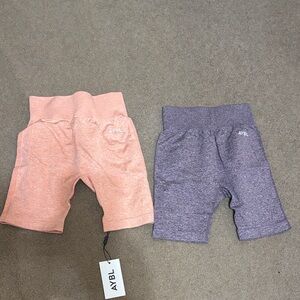 AYBL Shorts in Peach and Purple